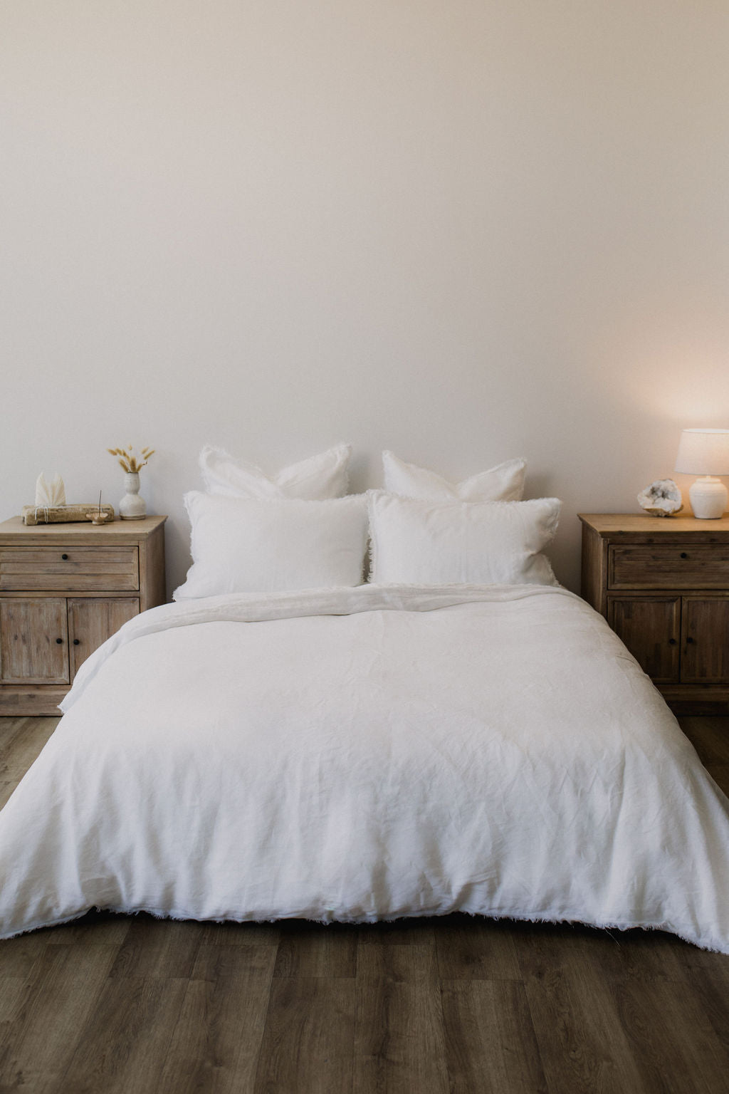 “Whistler” Frayed Linen Duvet Cover - KULALA Living