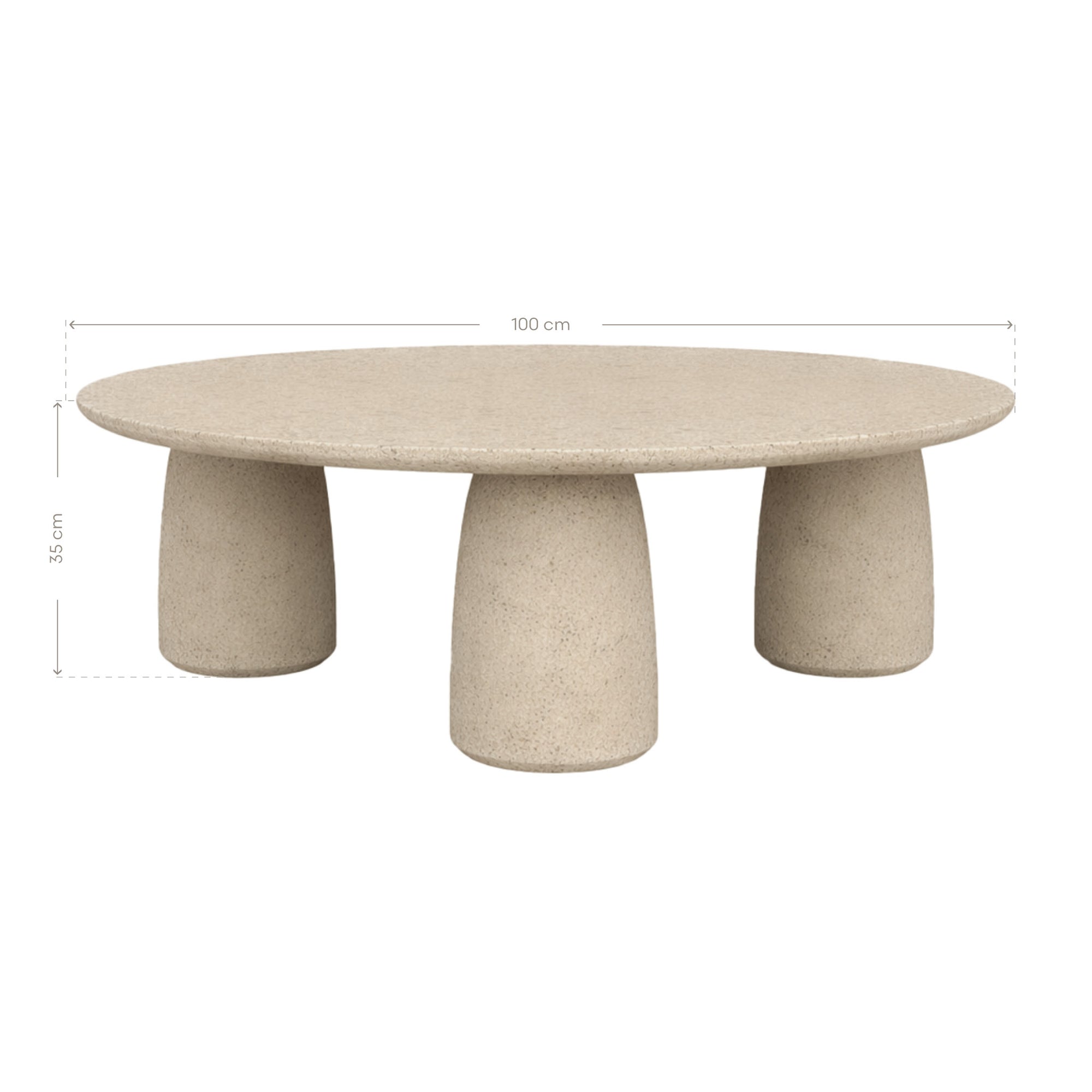 Lantara Small Stone Blend Coffee Table in Driftstone - KULALA Living