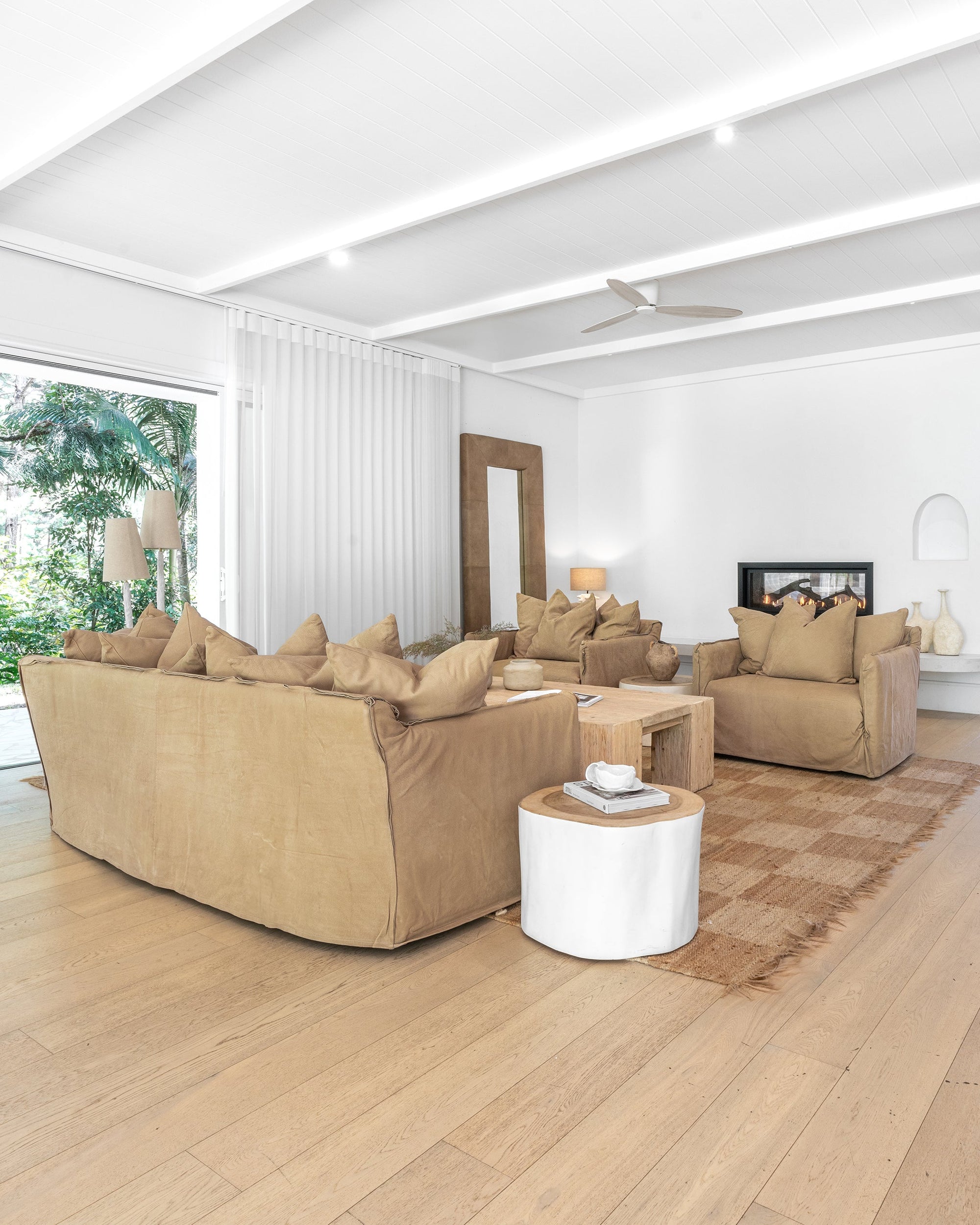 Mallorca Three Seater Sofa | Aniline Leather | Cashew KULALA Living