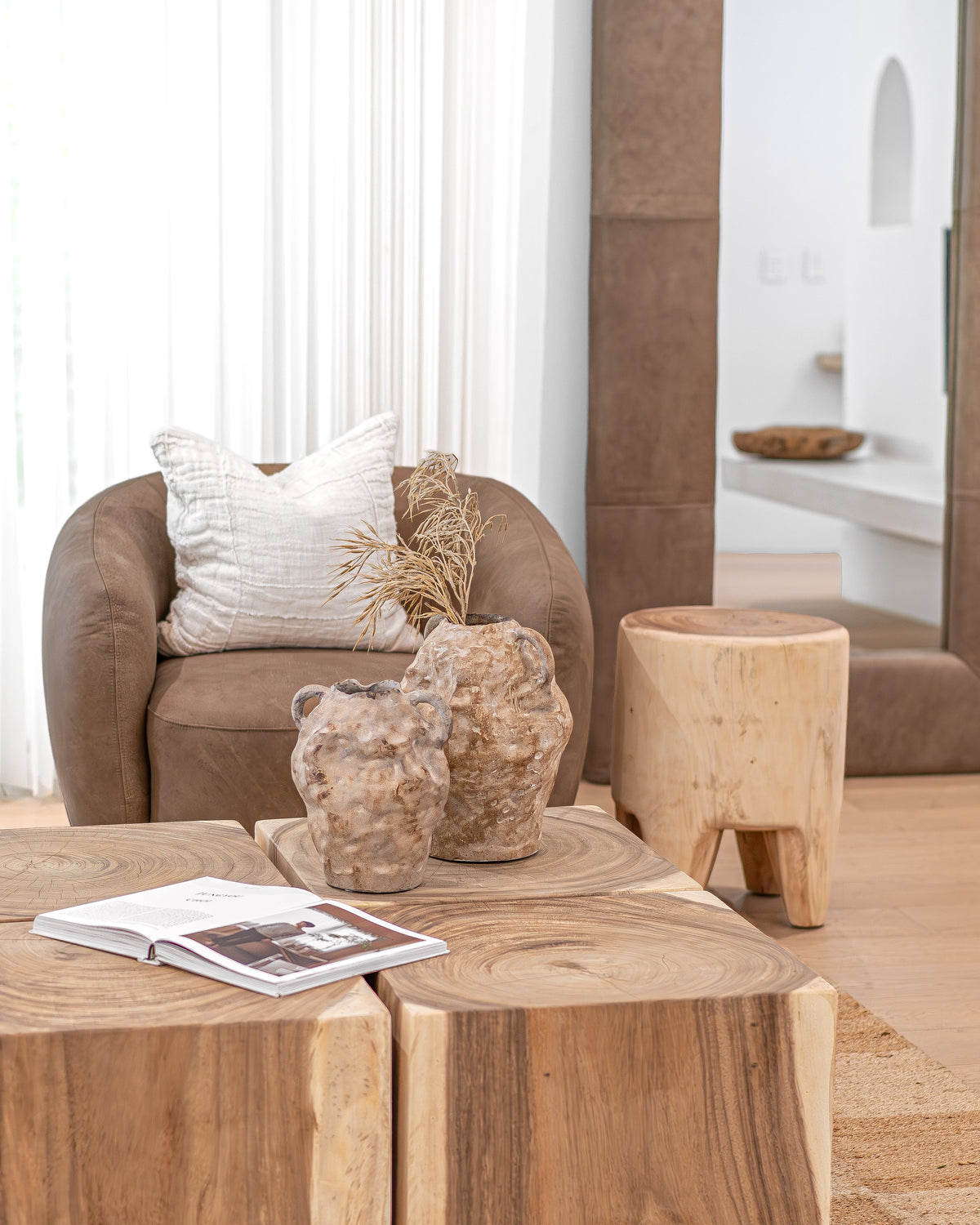 Jabulani Mirror | Buffalo Leather KULALA Living