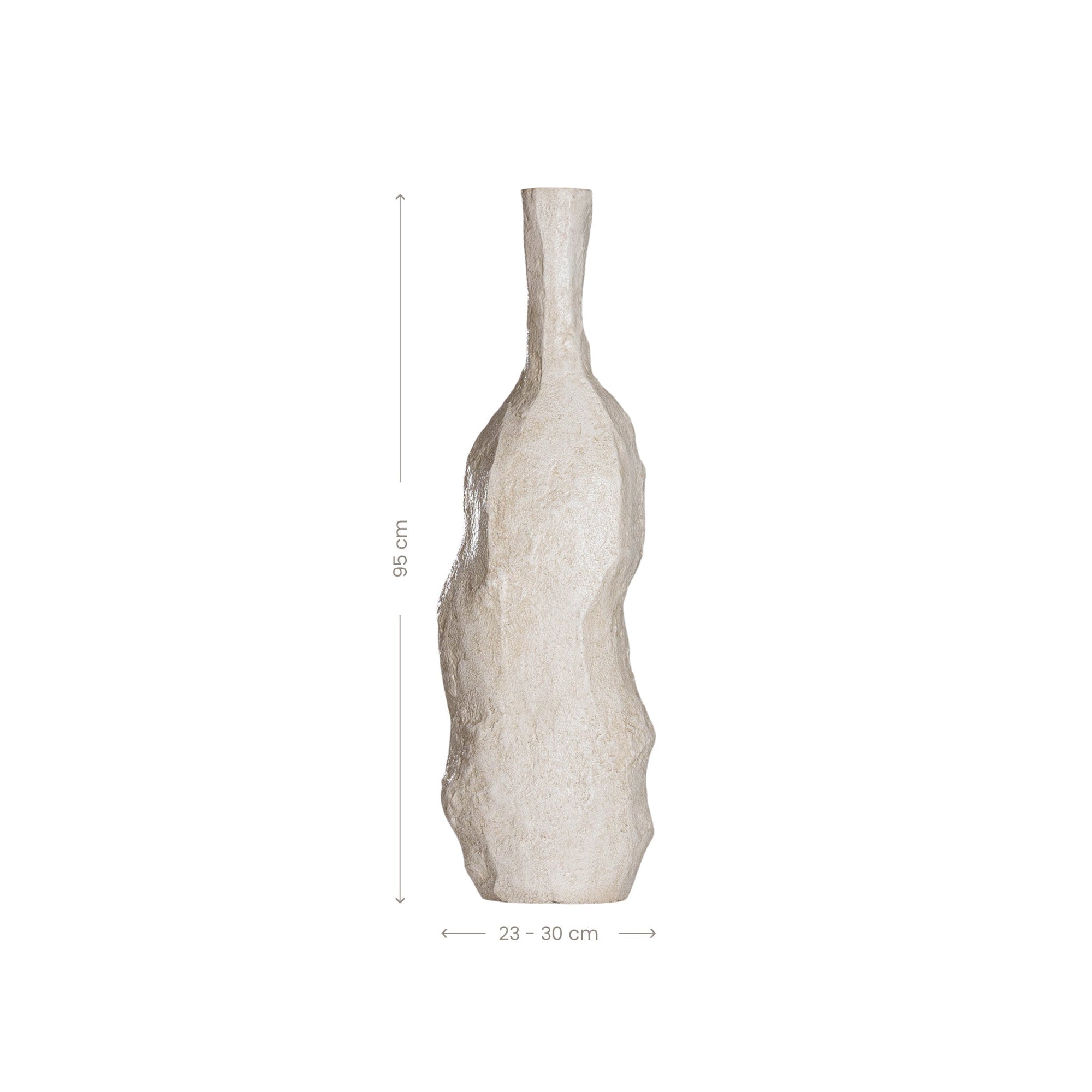 Mazuri Cement Vase | White Wash Medium KULALA Living