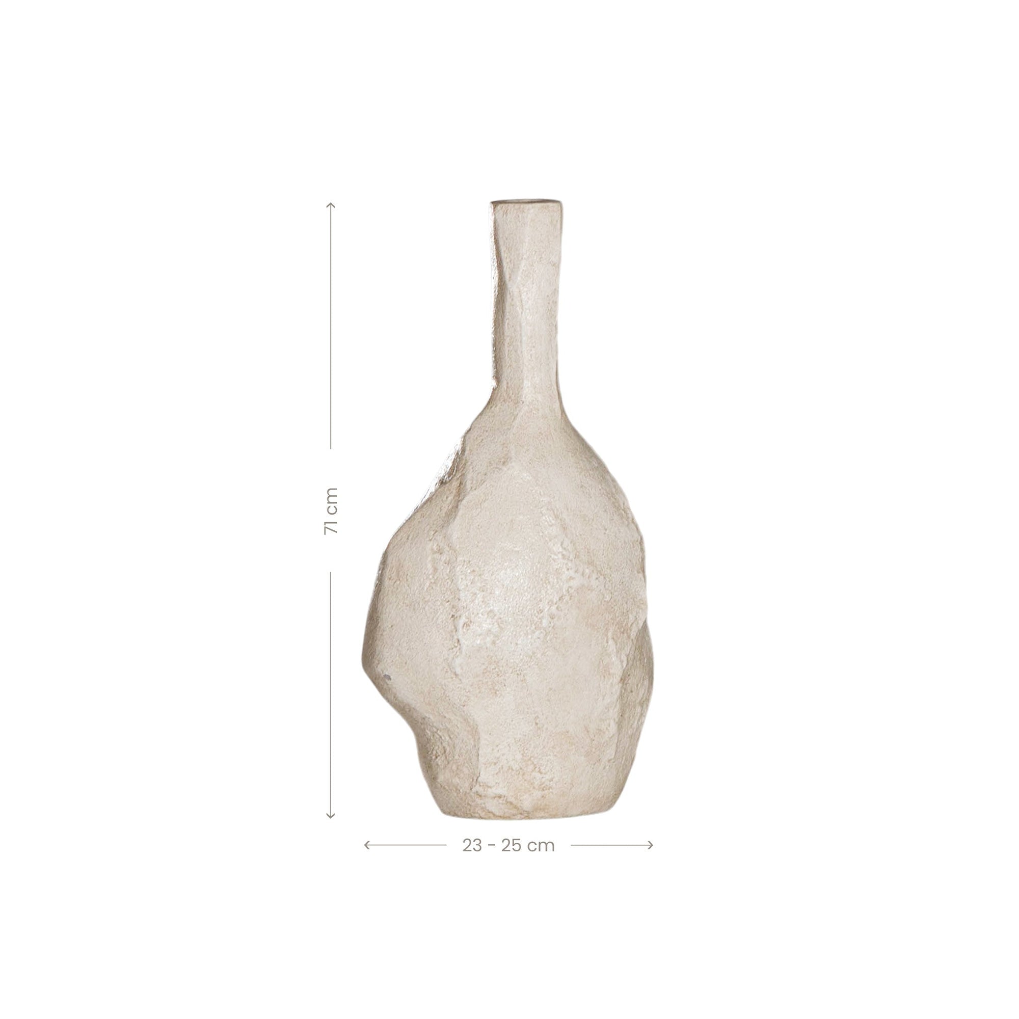 Mazuri Cement Vase | White Wash Small KULALA Living